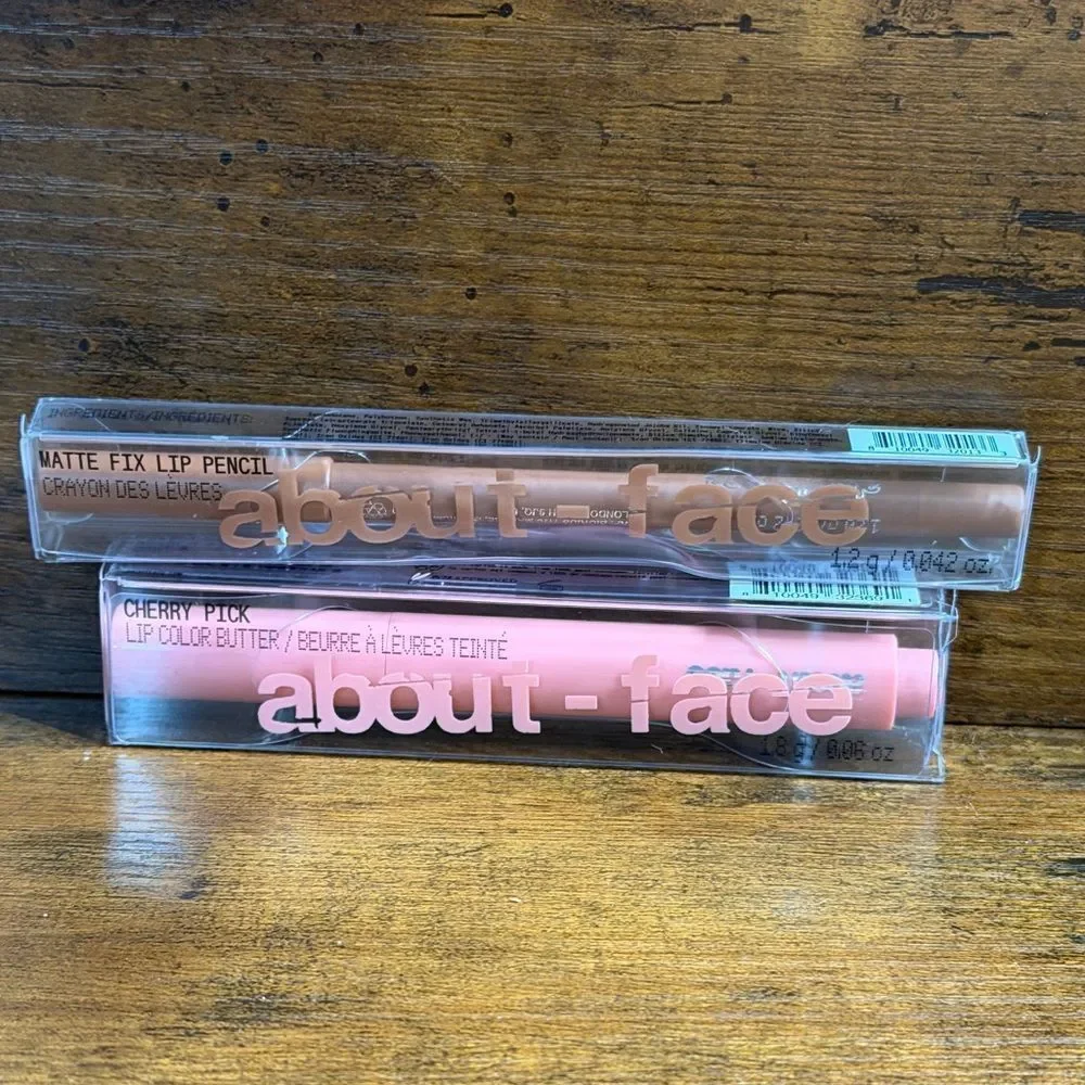 💖 About-Face Lip Duo – Clockwork Matte Liner + Pink Pira Butter NEW & Boxed 💄✨